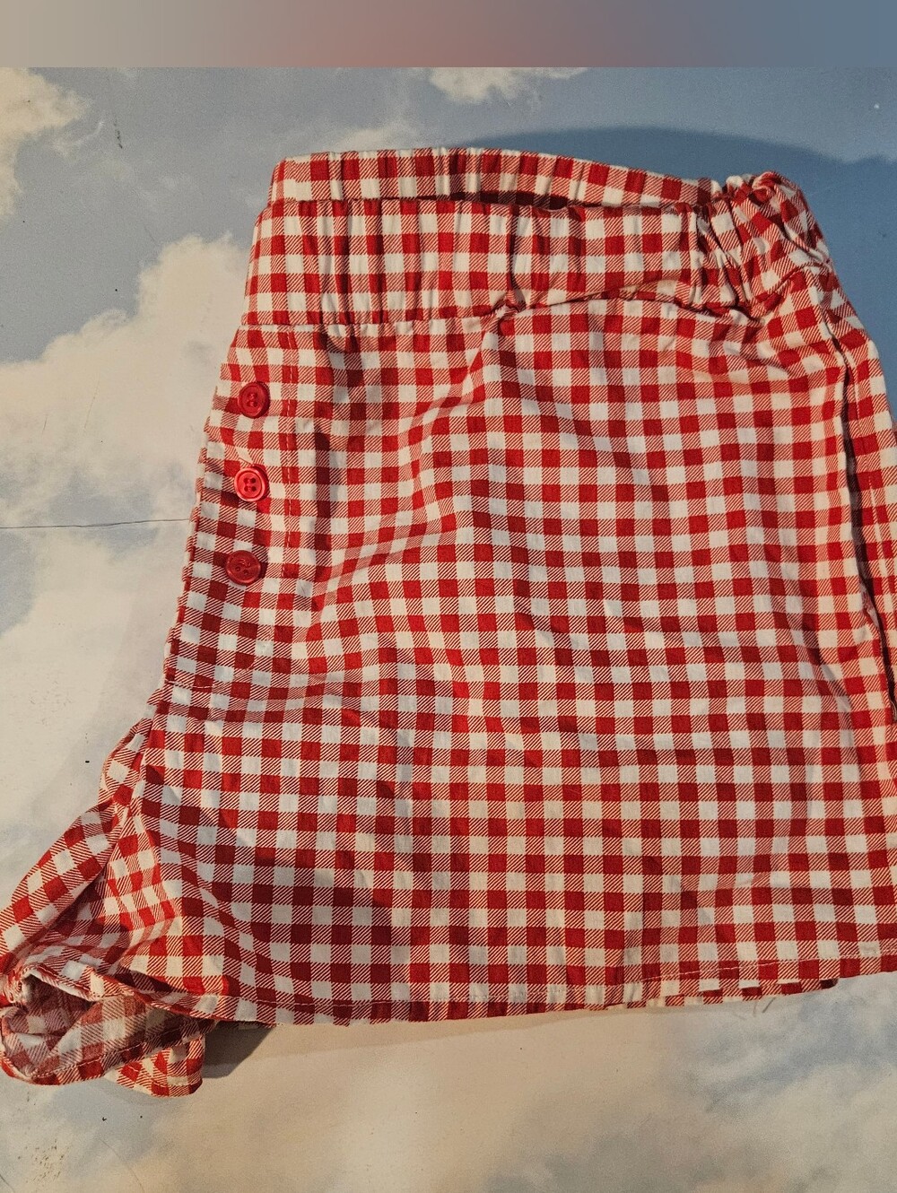 Red and White Gingham Shorts Boxer Shorts